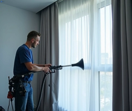 Professional commercial curtain cleaning process equipment Matty Curtain Cleaning redfern-nsw