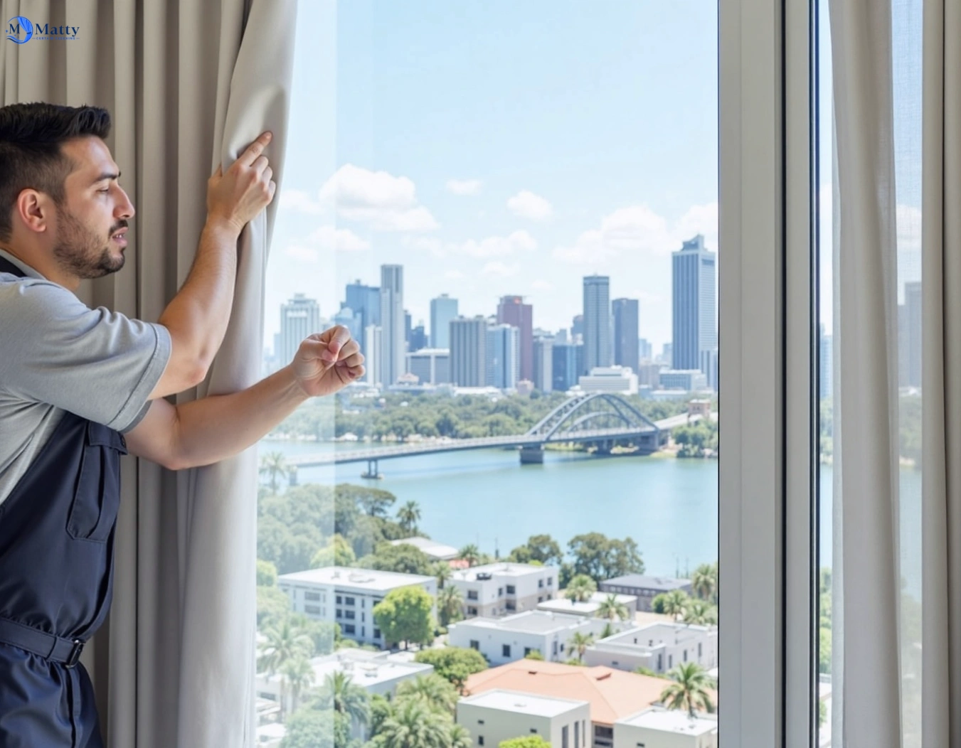 Professional curtain steam cleaning service redfern-nsw QLD by Matty Curtain Cleaning